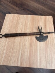 Antika Bakır Balta Dekoratif 48cm - 4