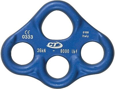 Climbing Technology L637 3 Delikli Dağıtım Plakası 36Kn Mavi - 1