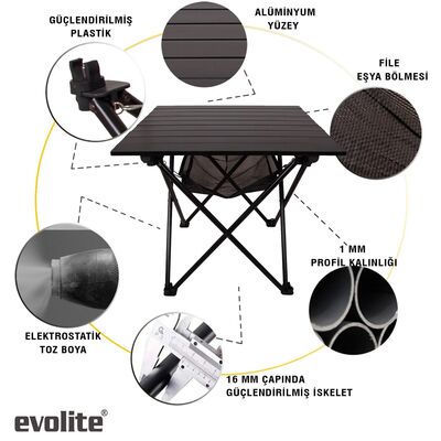 Evolite Nature Katlanabilir Kamp Masası Büyük - 4