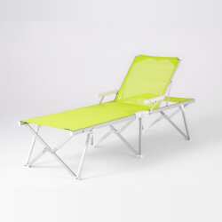 Foldzen Alüminyum Katlanır Şezlong Neon Yeşil - Foldzen
