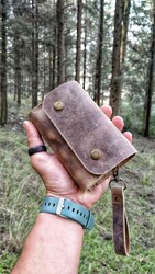 Go Bear Bushcraft Baharatlık Deri Kılıflı Bej - Go Bear