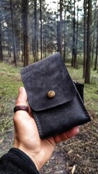 Go Bear Bushcraft Yağlık Deri Kılıflı Siyah - Go Bear