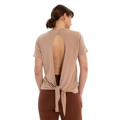 Inguz Sırt Bağlamalı Modal Yoga T-Shirt - 3