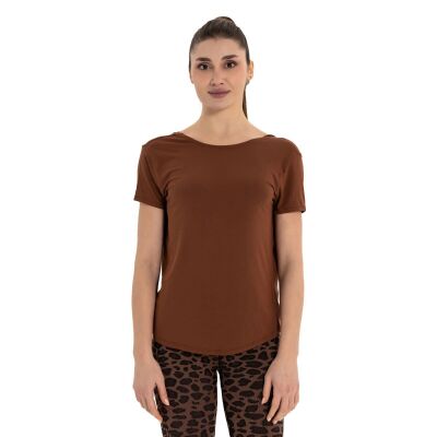 Inguz Sırt Detay Modal Yoga T-Shirt - 3