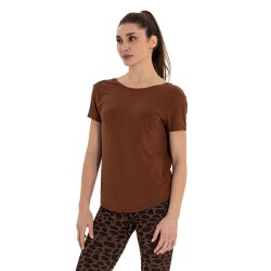 Inguz Sırt Detay Modal Yoga T-Shirt - 4