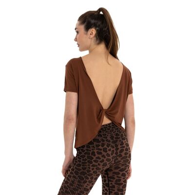 Inguz Sırt Detay Modal Yoga T-Shirt - 5