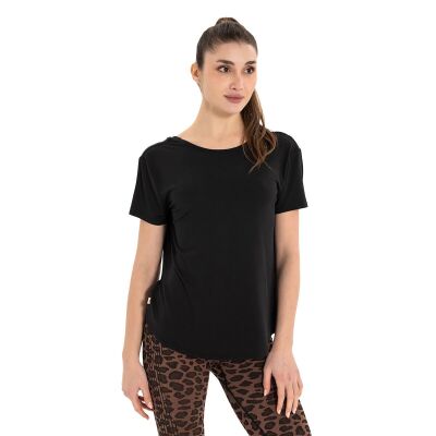 Inguz Sırt Detay Modal Yoga T-Shirt - 3