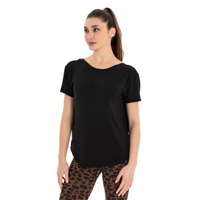 Inguz Sırt Detay Modal Yoga T-Shirt - 5