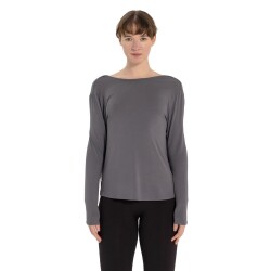 Inguz Sırt Detay Uzun Kollu Modal Yoga T-Shirt - 4
