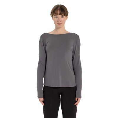 Inguz Sırt Detay Uzun Kollu Modal Yoga T-Shirt - 4