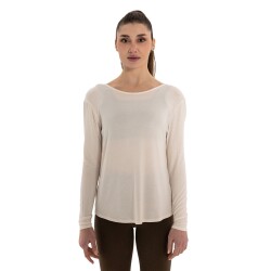 Inguz Sırt Detay Uzun Kollu Modal Yoga T-Shirt - 3