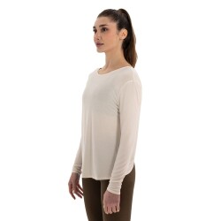 Inguz Sırt Detay Uzun Kollu Modal Yoga T-Shirt - 4