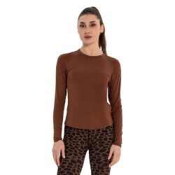 Inguz Uzun Kollu Basic Modal Yoga T-Shirt - INGUZ