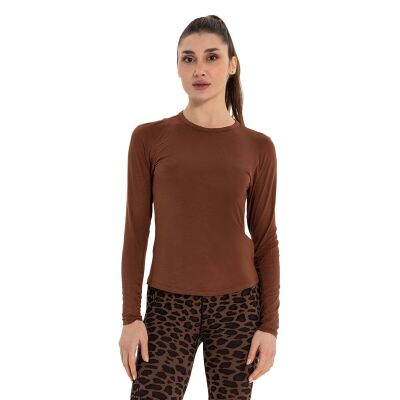 Inguz Uzun Kollu Basic Modal Yoga T-Shirt - 1
