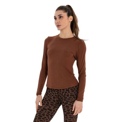Inguz Uzun Kollu Basic Modal Yoga T-Shirt - 2