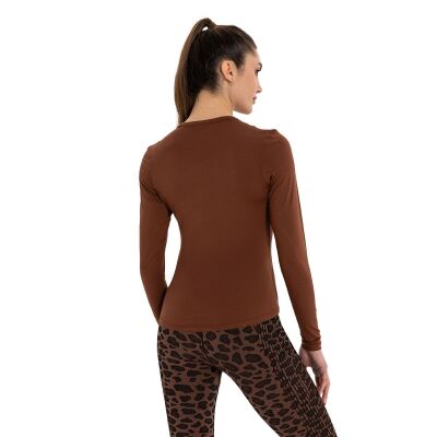 Inguz Uzun Kollu Basic Modal Yoga T-Shirt - 4