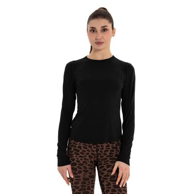 Inguz Uzun Kollu Basic Modal Yoga T-Shirt - 1