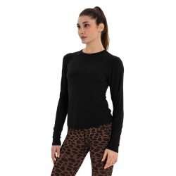 Inguz Uzun Kollu Basic Modal Yoga T-Shirt - 2