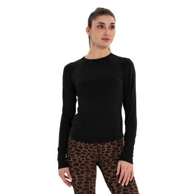 Inguz Uzun Kollu Basic Modal Yoga T-Shirt - 6