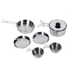 KingCamp Backpacker III Silver Yemek Seti - KINGCAMP