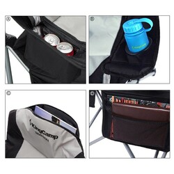 KingCamp Deluxe Katlanır Kamp Sandalyesi Siyah Gri - 3
