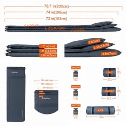 Kingcamp Dark G.Blue Classic Super Şişme Mat 5Cm - 4