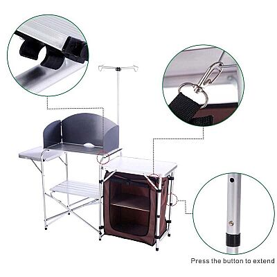 Madfox Luxi Katlanır Portatif Kamp Mutfağı Masası - 3