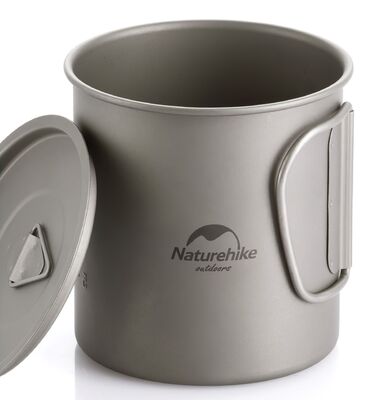 Naturehike Titanyum Kupa Kapaklı 600 ML - 1