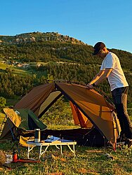 Night Cat 2 Kişilik 4 Mevsim Alüminyum Ultralight Çadır Haki - 14
