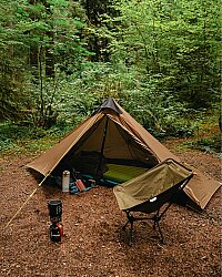 Night Cat Lanshan-1 2 Kişilik 4 Mevsim Ultralight Çadır Haki - 13
