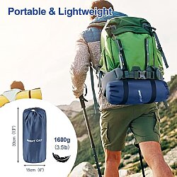 Night Cat QD-02 Dahili Pompalı Çift Kişilik Ultralight Şişme Mat Yeşil - 3