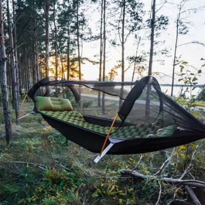 Night Cat QD-01 Dahili Pompalı Ultralight Şişme Mat - Yeşil - 12