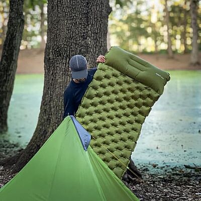 Night Cat QD-01 Dahili Pompalı Ultralight Şişme Mat Yeşil - 12