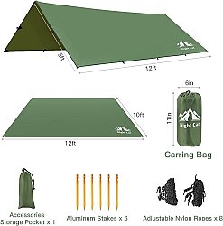 Night Cat TM-01 300 x 360 cm Tarp Yeşil - Night Cat
