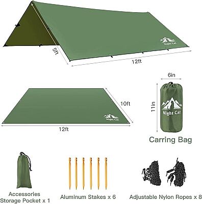 Night Cat TM-01 300 x 360 cm Tarp Yeşil - 1