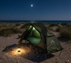 Night Cat ZP-13 70 cm 4 Mevsim Alümiyum Kampet ve Çadır Seti - Yeşil - 19