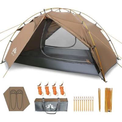Night Cat ZP-34 2 Kişilik 4 Mevsim Alüminyum Ultralight Çadır - Haki - 1