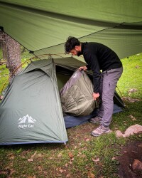 Night Cat ZP-34 2 Kişilik 4 Mevsim Alüminyum Ultralight Çadır - Haki - 25