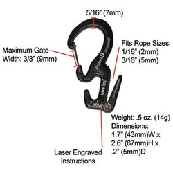 Nite- Ize Figure 9 Carabiner Small Black Karabina - 2