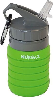 Nurgaz Silikon Katlanabilir Matara Yeşil - 2