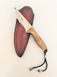 Safir SZ2 Zeytin Saplı Av Kamp Bıçağı Deri Kılıflı - 5