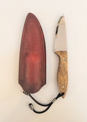 Safir SZ2 Zeytin Saplı Av Kamp Bıçağı Deri Kılıflı - 6
