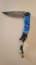 Sirius Knife N690 Mavi Epoksi Çakı 16M - Sirius Knife