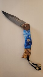 Sirius Knife N690 Mavi Epoksi Çakı 9M - Sirius Knife