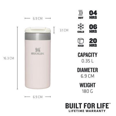 Stanley Aerolight Transit Mug Termos Rose Quartz Metallic 0,35Lt - 2