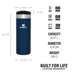 Stanley Aerolight Transit Mug Termos Royal Blue Metallic 0,47Lt - 2