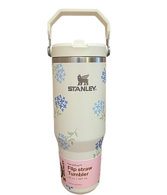 Stanley IceFlow Straw Tumbler Pipetli Termos 0,89 Lt Çiçekli - 1