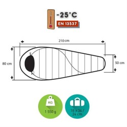 Trimm Balance -25'C Ultralight Uyku Tulumu - 185R, Yeşil - 3