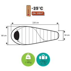 Trimm Balance -25C Ultralight Uyku Tulumu - 195L Sarı - 2