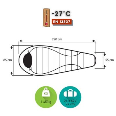 Trimm Gant -27'C Ultralight Uyku Tulumu - 195L, Kırmızı - 2